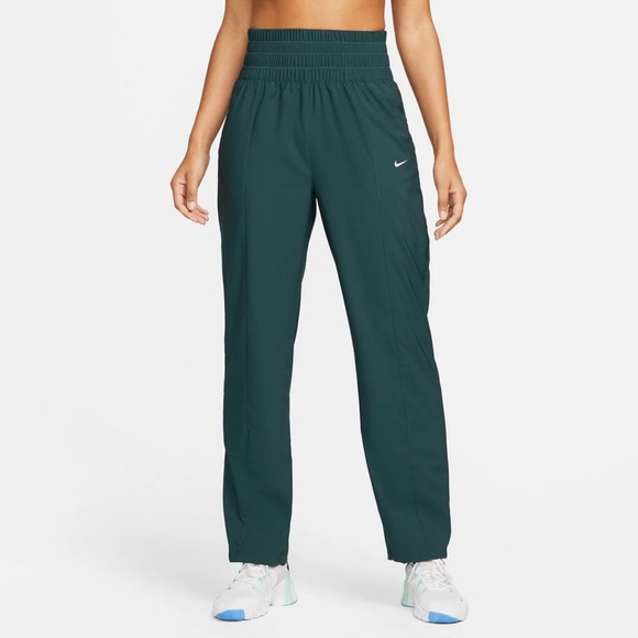 Nike Pants - Nike Women's Wide Leg Sweatpants Ultra High Waisted DriFit Green Pant Size Large